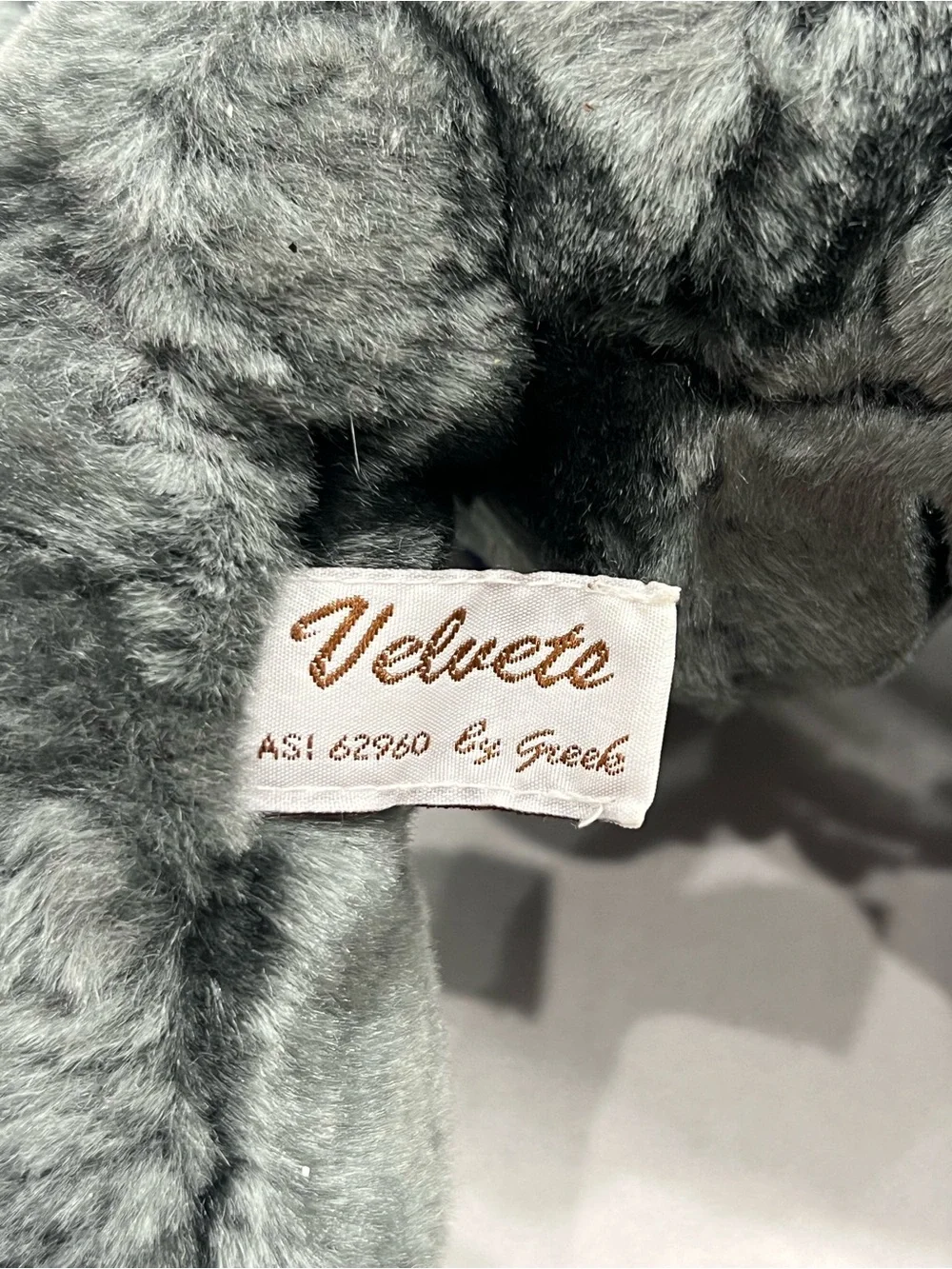 Velvets By Greek Gray Stuffed Bear 11” Plush Toy U.S. Air Force Museum Tie
